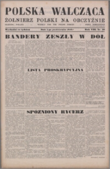 Polska Walcząca - Żołnierz Polski na Obczyźnie 1946.10.05, R. 8 nr 40