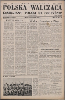 Polska Walcząca - Kombatant Polski na Obczyźnie 1947.11.15, R. 9 nr 45