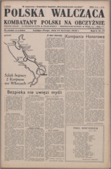 Polska Walcząca - Kombatant Polski na Obczyźnie 1948.04.24, R. 10 nr 17
