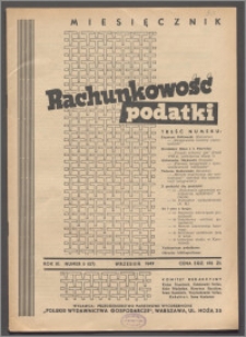 Rachunkowość - Podatki 1949, R. 3 nr 9 (27)