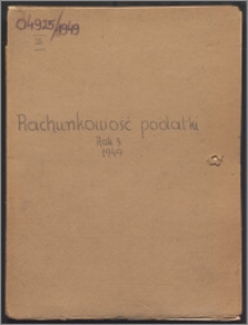 Rachunkowość - Podatki Spis imienny, spis rzeczowy 1949