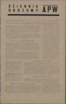 Dziennik Obozowy APW 1945.01.09, R. 2 nr 5a