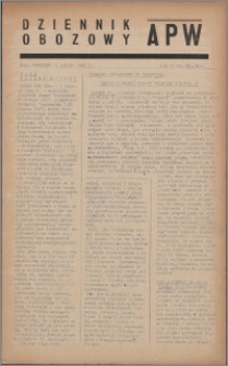 Dziennik Obozowy APW 1945.02.01, R. 2 nr 25