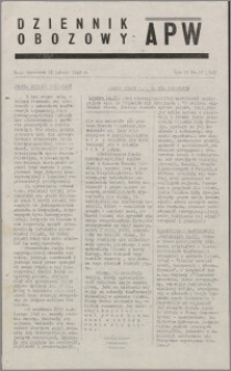 Dziennik Obozowy APW 1945.02.15, R. 2 nr 37