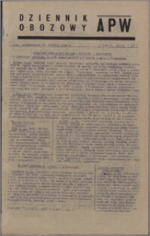Dziennik Obozowy APW 1945.09.10, R. 2 nr 191