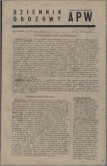 Dziennik Obozowy APW 1945.11.13, R. 2 nr 244