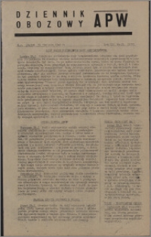 Dziennik Obozowy APW 1946.01.25, R. 3 nr 21