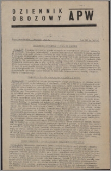 Dziennik Obozowy APW 1946.04.01, R. 3 nr 74