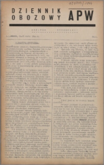 Dziennik Obozowy APW : dodatek tygodniowy 1944 nr 1
