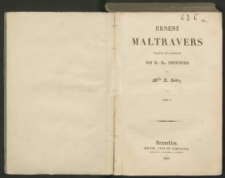 Ernest Maltravers. T. 1