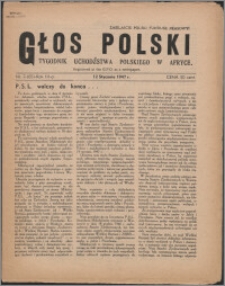 Głos Polski : tygodnik uchdźstwa polskiego w Afryce 1947, R. 3 nr 2 (65)