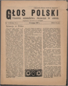 Głos Polski : tygodnik uchdźstwa polskiego w Afryce 1947, R. 3 nr 7 (70)