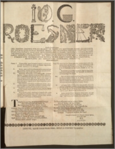 Io. G. Roesner Sensus Symbolorum [...] / Onomasteriis Ioanneis Viri Magnifici, Patroni Optimi, sacrum esse cupit P. I. A. cIc Ic CCXV