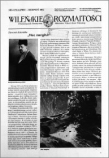 Wileńskie Rozmaitości 2002 nr 4 (72) lipiec-sierpień