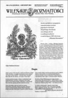 Wileńskie Rozmaitości 2002 nr 6 (74) listopad-grudzień