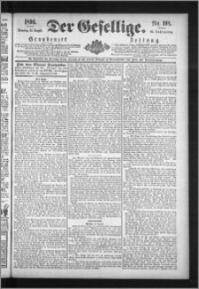 Der Gesellige : Graudenzer Zeitung 1890.08.26, Jg. 65, No. 198