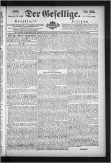 Der Gesellige : Graudenzer Zeitung 1890.08.30, Jg. 65, No. 202