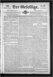 Der Gesellige : Graudenzer Zeitung 1890.09.10, Jg. 65, No. 211