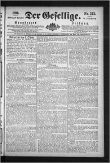 Der Gesellige : Graudenzer Zeitung 1890.09.24, Jg. 65, No. 223