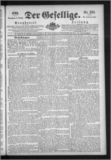 Der Gesellige : Graudenzer Zeitung 1890.10.11, Jg. 65, No. 238