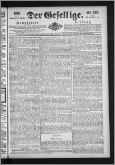 Der Gesellige : Graudenzer Zeitung 1890.10.16, Jg. 65, No. 242