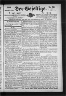 Der Gesellige : Graudenzer Zeitung 1890.10.23, Jg. 65, No. 248