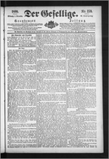 Der Gesellige : Graudenzer Zeitung 1890.11.05, Jg. 65, No. 259