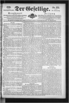 Der Gesellige : Graudenzer Zeitung 1890.11.20, Jg. 65, No. 272