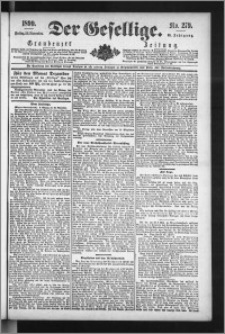 Der Gesellige : Graudenzer Zeitung 1890.11.28, Jg. 65, No. 279