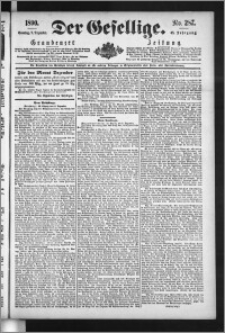 Der Gesellige : Graudenzer Zeitung 1890.12.07, Jg. 65, No. 287