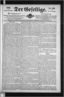 Der Gesellige : Graudenzer Zeitung 1890.12.14, Jg. 65, No. 293