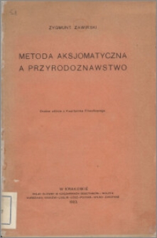 Metoda aksjomatyczna a przyrodoznawstwo