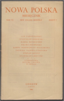 Nowa Polska = New Poland Monthly 1946, T. 6 z. 7