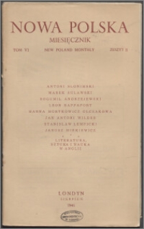 Nowa Polska = New Poland Monthly 1946, T. 6 z. 8