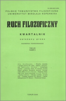 Ruch Filozoficzny. T. 63, nr 3