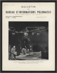 Bulletin du Bureau d'Informations Polonaises : bulletin hebdomadaire 1953.03.09, An. 9 no 245