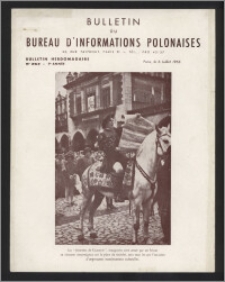 Bulletin du Bureau d'Informations Polonaises : bulletin hebdomadaire 1953.06.06, An. 9 no 262