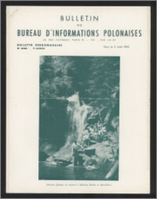 Bulletin du Bureau d'Informations Polonaises : bulletin hebdomadaire 1953.08.03, An. 9 no 266