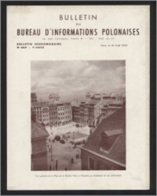 Bulletin du Bureau d'Informations Polonaises : bulletin hebdomadaire 1953.08.10, An. 9 no 267