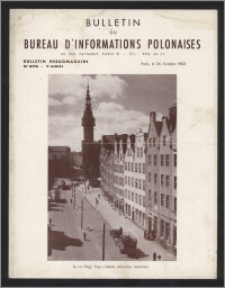 Bulletin du Bureau d'Informations Polonaises : bulletin hebdomadaire 1953.10.26, An. 9 no 275