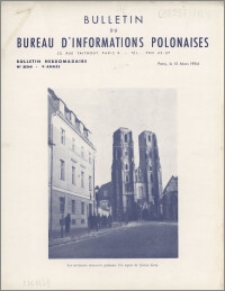 Bulletin du Bureau d'Informations Polonaises : bulletin hebdomadaire 1954.03.15, An. 9 no 294