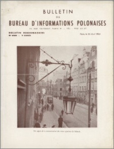 Bulletin du Bureau d'Informations Polonaises : bulletin hebdomadaire 1954.04.26, An. 9 no 298