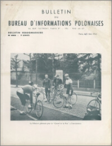 Bulletin du Bureau d'Informations Polonaises : bulletin hebdomadaire 1954.05.14, An. 9 no 299