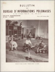 Bulletin du Bureau d'Informations Polonaises : bulletin hebdomadaire 1954.10.30, An. 9 no 315