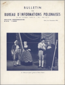 Bulletin du Bureau d'Informations Polonaises : bulletin hebdomadaire 1954.11.06, An. 9 no 316