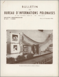 Bulletin du Bureau d'Informations Polonaises : bulletin hebdomadaire 1954.11.13, An. 9 no 317