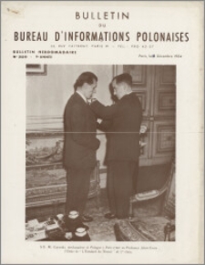 Bulletin du Bureau d'Informations Polonaises : bulletin hebdomadaire 1954.12.10, An. 9 no 320