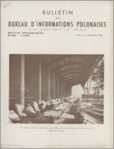 Bulletin du Bureau d'Informations Polonaises : bulletin hebdomadaire 1954.12.27, An. 9 no 322