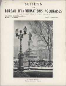 Bulletin du Bureau d'Informations Polonaises : bulletin hebdomadaire 1955.02.01, An. 10 no 324