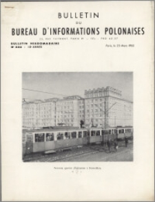 Bulletin du Bureau d'Informations Polonaises : bulletin hebdomadaire 1955.03.23, An. 10 no 330
